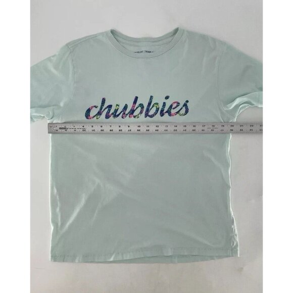 Chubbies Men’s Light Aqua Logo T-Shirt Short Sleeve Size Medium - Picture 7 of 7